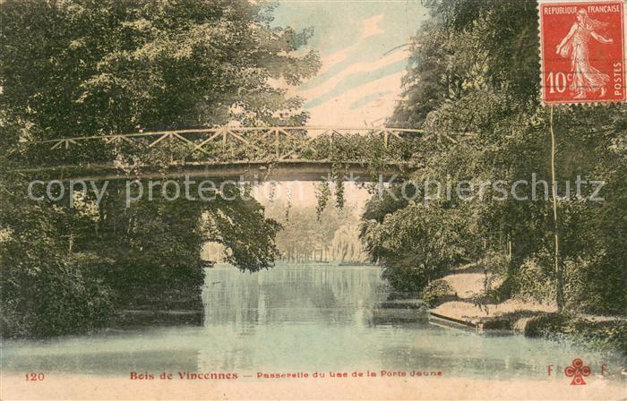 Bois de Vincennes Passerelle du Lac de la Porte Jaune
