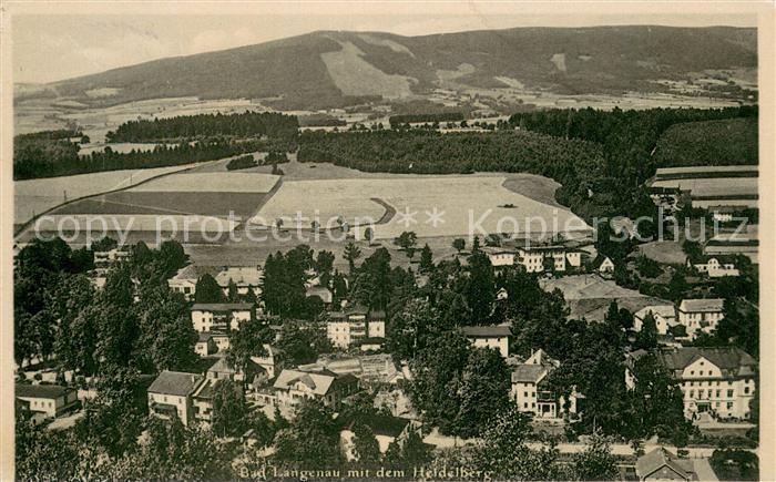Bad Langenau Niederschlesien Panorama mit Blick zum Heidelberg