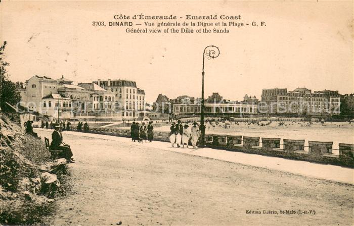 Dinard 35 Vue Generale de la digue et la plage Côte d Emeraude