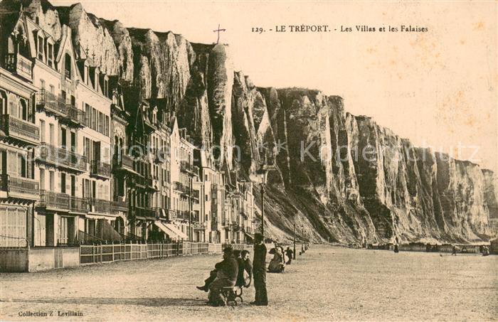 Le Treport Les villas et les falaises