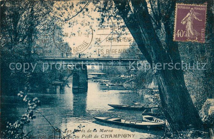 Champigny Marne Les bords de la Marne Pont