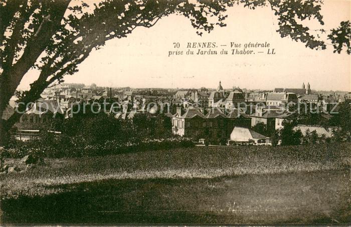 Rennes 35 Vue Generale prise du Jardin du Thabor
