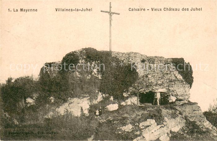 Villaines-la-Juhel Calvaire vieux Chateau des Juhel Croix