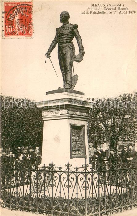 Meaux 77 Statue du General Raoult Monument