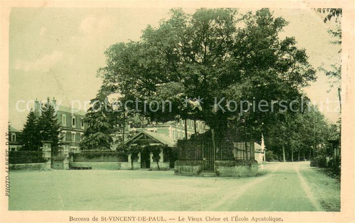 Saint-Vincent-de-Paul Landes Vieux chêne et l'Ecole Apostolique