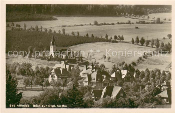 Bad Altheide Panorama Blick zur evangelischen Kirche