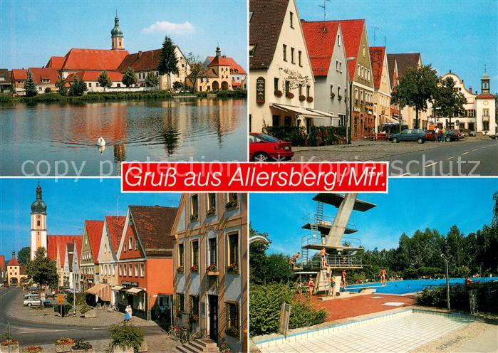 Allersberg Ortsansichten Kirche Freibad
