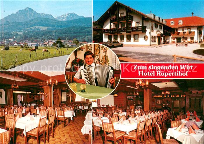 Ainring Hotel Rupertihof Zum singenden Wirt Restaurant Hausmusik Panorama Alpenb