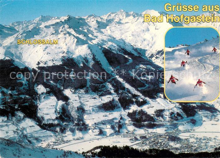 Bad Hofgastein Kurort und Wintersportplatz Tiefschneefahren Schlossalm Alpen Fli