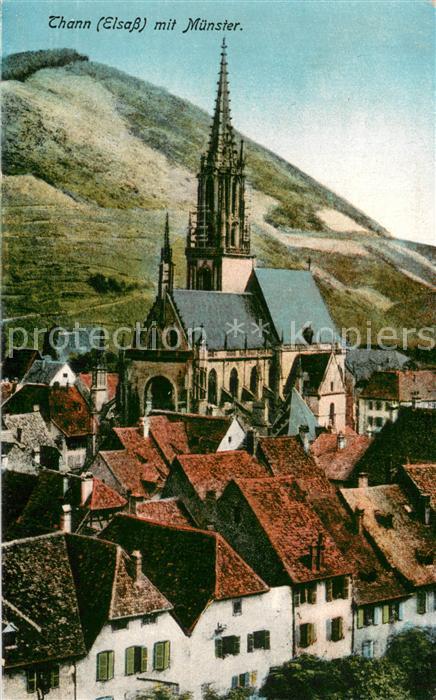 Thann Haut Rhin Elsass Teilansicht mit Muenster