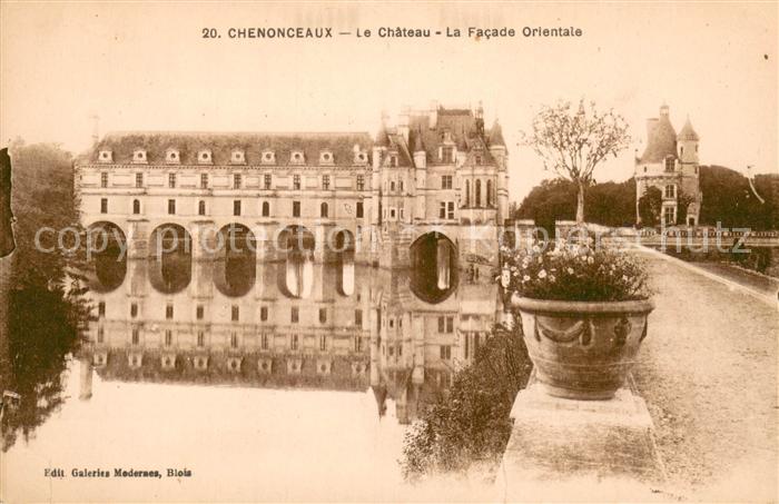 Chenonceaux Indre et Loire Le Chateau La Facade Orientale