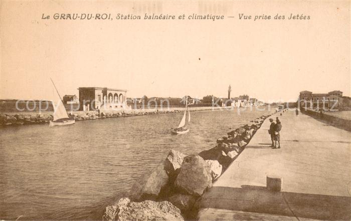Le Grau-du-Roi Gard Station balneaire et climatique Vue prise des Jetees
