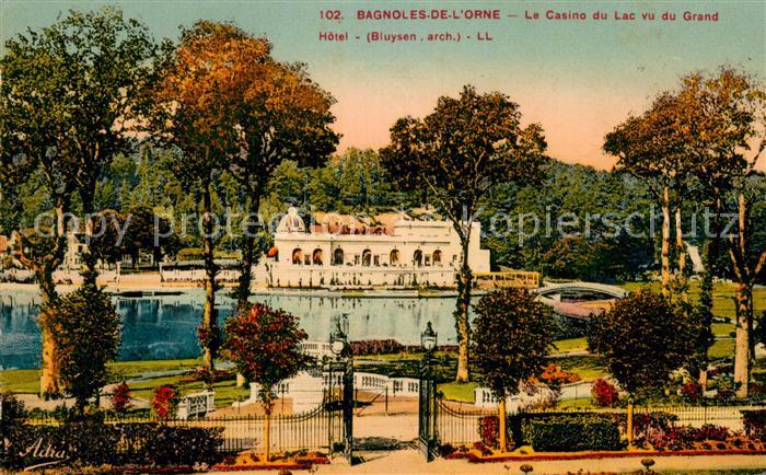 Bagnoles-de-l Orne Le Casino du Lac vu du Grand Hotel