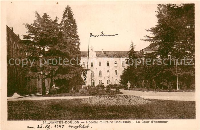Doulon Hopital militaire Broussais La Cour d honneur