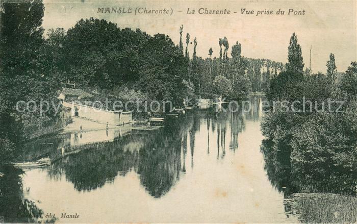 Mansle La Charente Vue prise du Pont