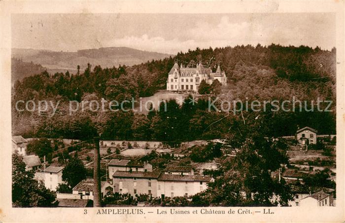 Amplepuis Les Usines et Chateau de Cret