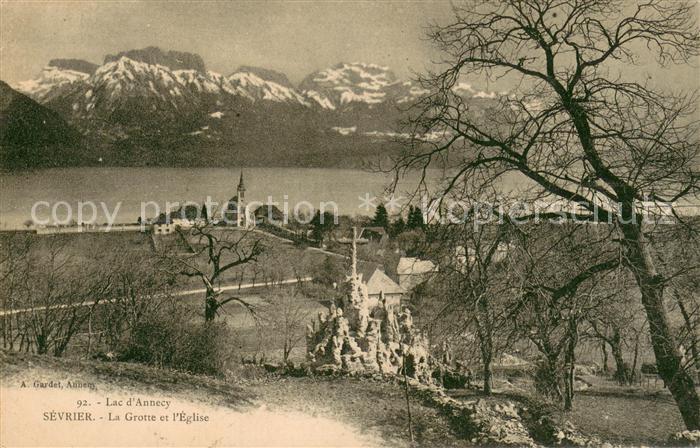 Sevrier Lac d’Annecy La Grotte et l'Eglise
