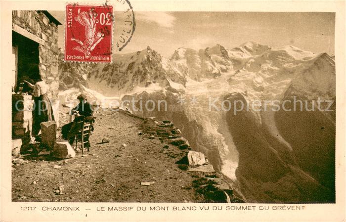 Chamonix Le massif du Mont Blanc vu du sommet du Brevent