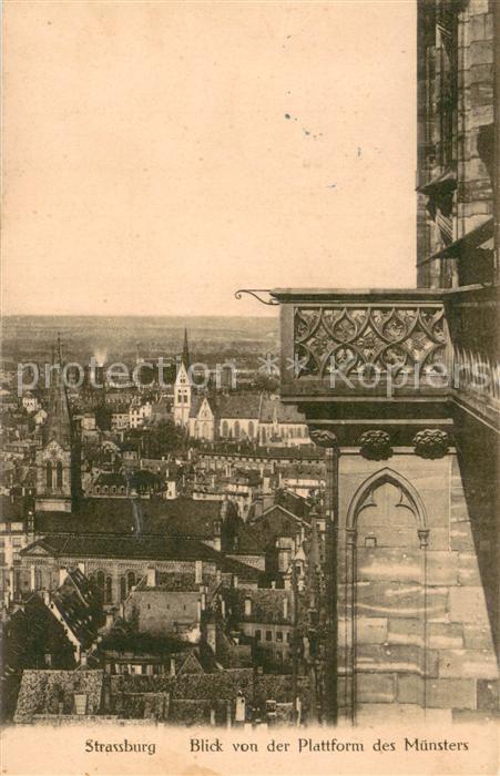 Strassburg Elsass Blick von der Plattform des Muensters