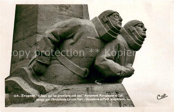 Etretat A Ceux qui les premiers ont ose Monument Nungesser et Coli