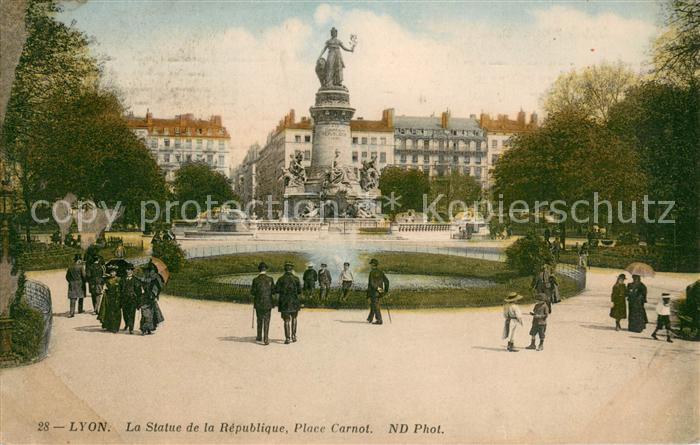 Lyon France La Statue de la Republique Place Carnot
