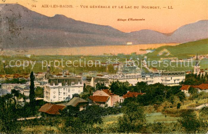 Aix-les-Bains Vue generale et le Lac du Bourget Abbaye d Hautecombe