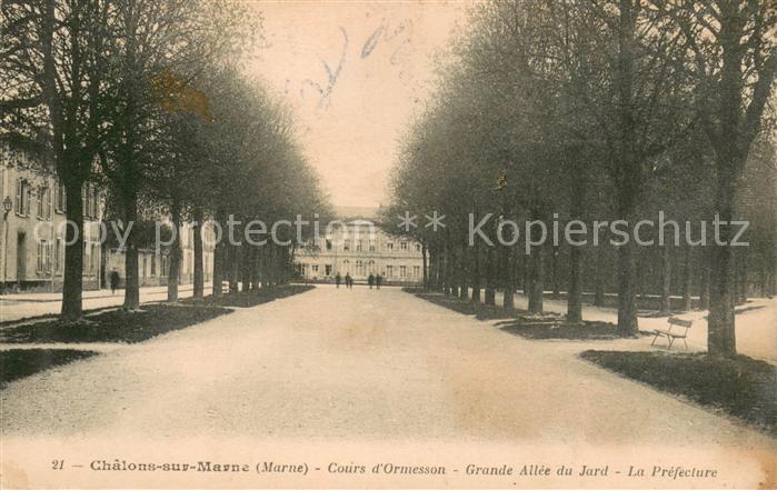 Chalons-sur-Marne Cours d’Ormesson Grande Allee du Jard La Prefecture