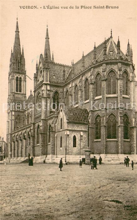 Voiron Eglise vue de la Place Saint Bruno