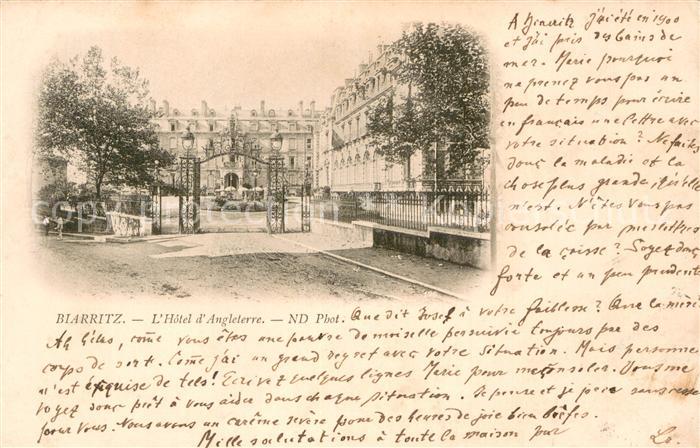 Biarritz Pyrenees Atlantiques Hotel d Angleterre