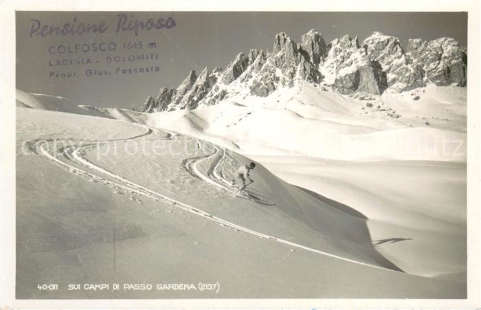 Gardena Colfosco Sui Campi di Passo Gardena