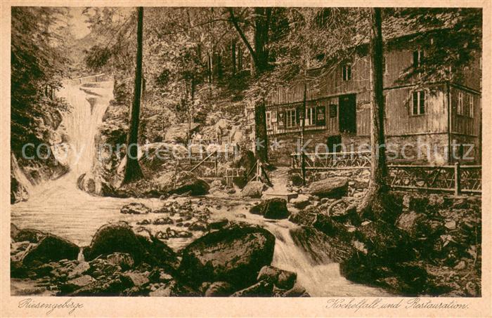 Riesengebirge Krkonose Karkonosze Kochelfall und Restauration