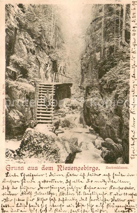 Schreiberhau Niederschlesien Die Zackenklamm