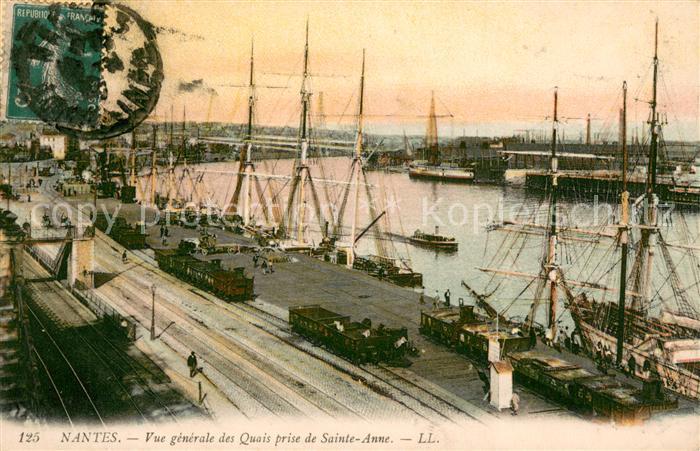 Nantes Loire Atlantique Vue Generale des quais prise de Sainte Anne