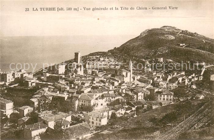 La Turbie Vue Generale et la Tête de Chien