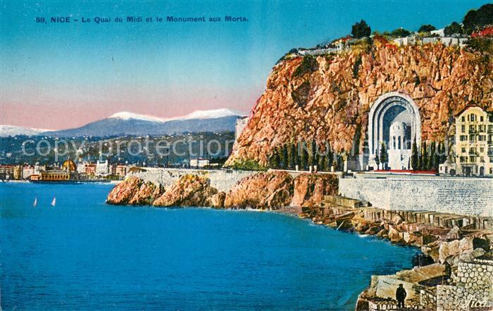 Nice 06 Quai du Midi et Monument aux Morts Côte d Azur