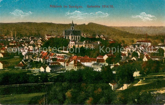 Altkirch Elsass Gesamtansicht Gefechte 1914/16 Kriegsschauplatz 1. Weltkrieg