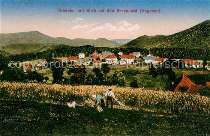 Altweier mit Blick auf den Brezouard Vogesen
