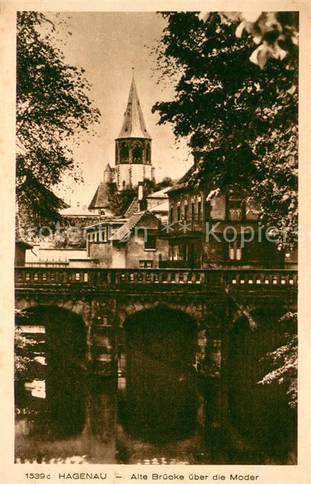 Hagenau Elsass Alte Bruecke ueber die Moder