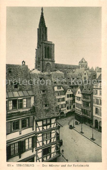 Strassburg Elsass Altstadt Ferkelmarkt Muenster