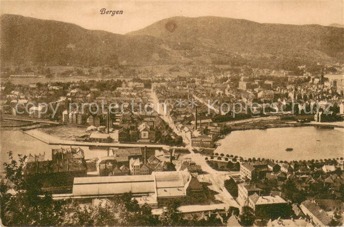 Bergen Norwegen Panorama