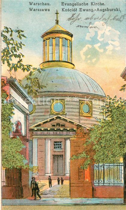 Warschau Masowien Evangelische Kirche Kuenstlerkarte
