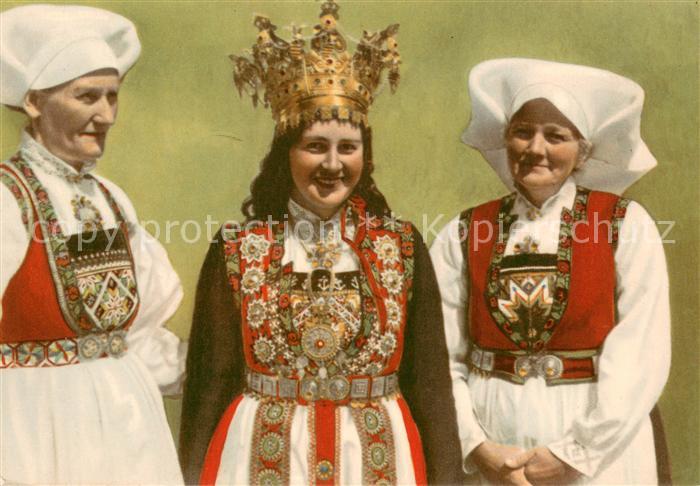 Hardanger Kone og Brudedrakt Trachten Serie Nr. 4