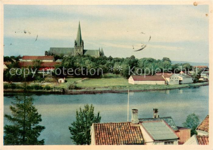 Trondheim Panorama Blick zur Kirche