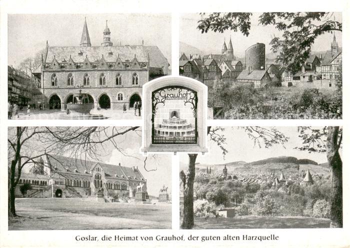 GOSLAR Harz Niedersachsen Heimat von Grauhof Harzquelle Stadtpanorama Stadtplan