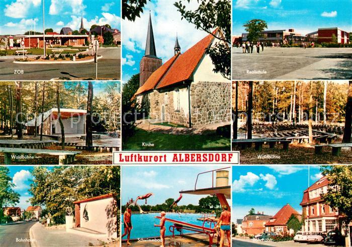 Albersdorf Holstein ZOB Kirche Schule Waldbuehne Bahnhofstrasse Freibad