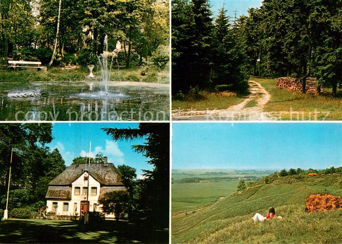 St Michaelisdonn Parkanlagen Teich Waldweg Landschaftspanorama