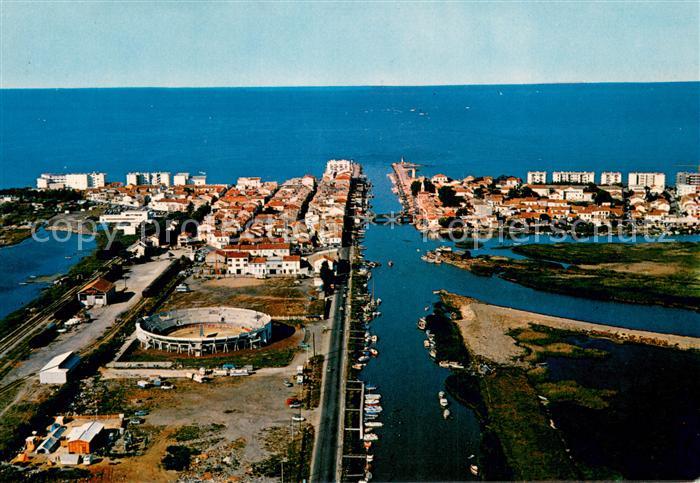 Grau-du-Roi Vue aérienne de la ville et le canal