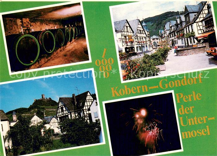 Gondorf Mosel Teilansichten Weinort Weinkeller Feuerwerk