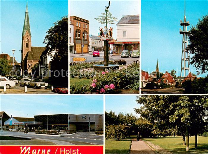 Marne Holstein Motive Innenstadt Kirche Parkanlagen