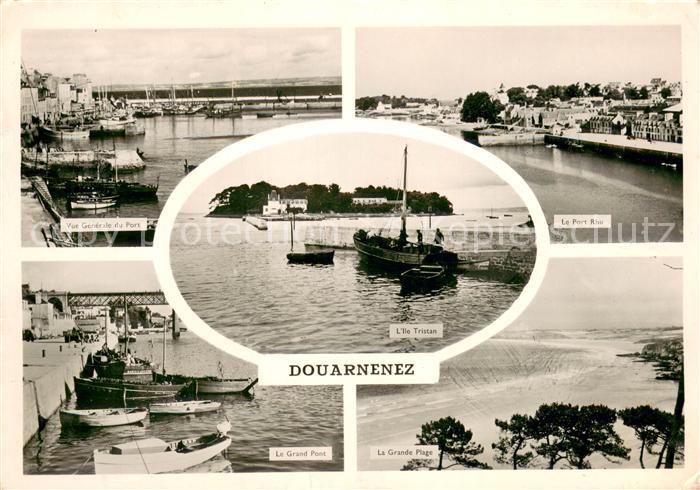 Douarnenez Le port Ile Tristan et la grande plage